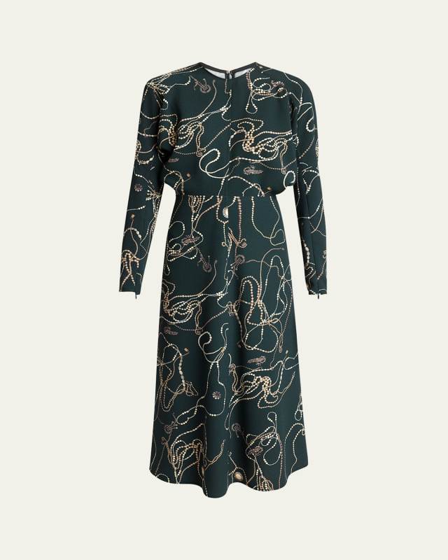 Long Dolman-Sleeve Midi Dress